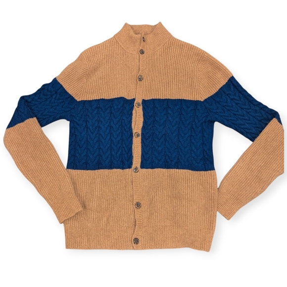 Brooks Brothers Italian Lamb's Wool Knitting Long Sleeve Men's Cardigan Sweater - Picture 1 of 6